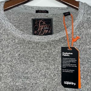 SuperDry Super Soft Crew Jumper in Fargo Grey Marble NWT — Large